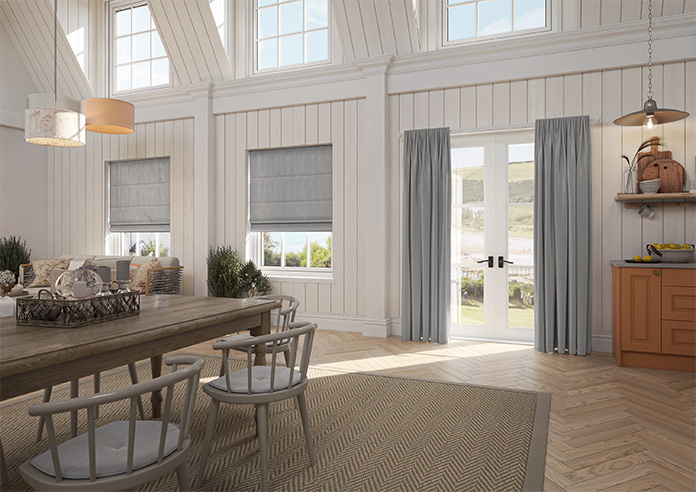 Akoya Faux Silk, Lustre Steel Grey - Made to Measure Curtain - Image 8